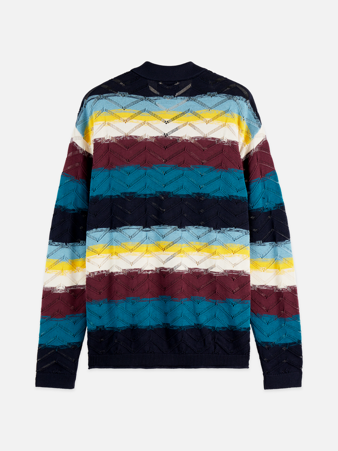 Open structure knitted cardigan