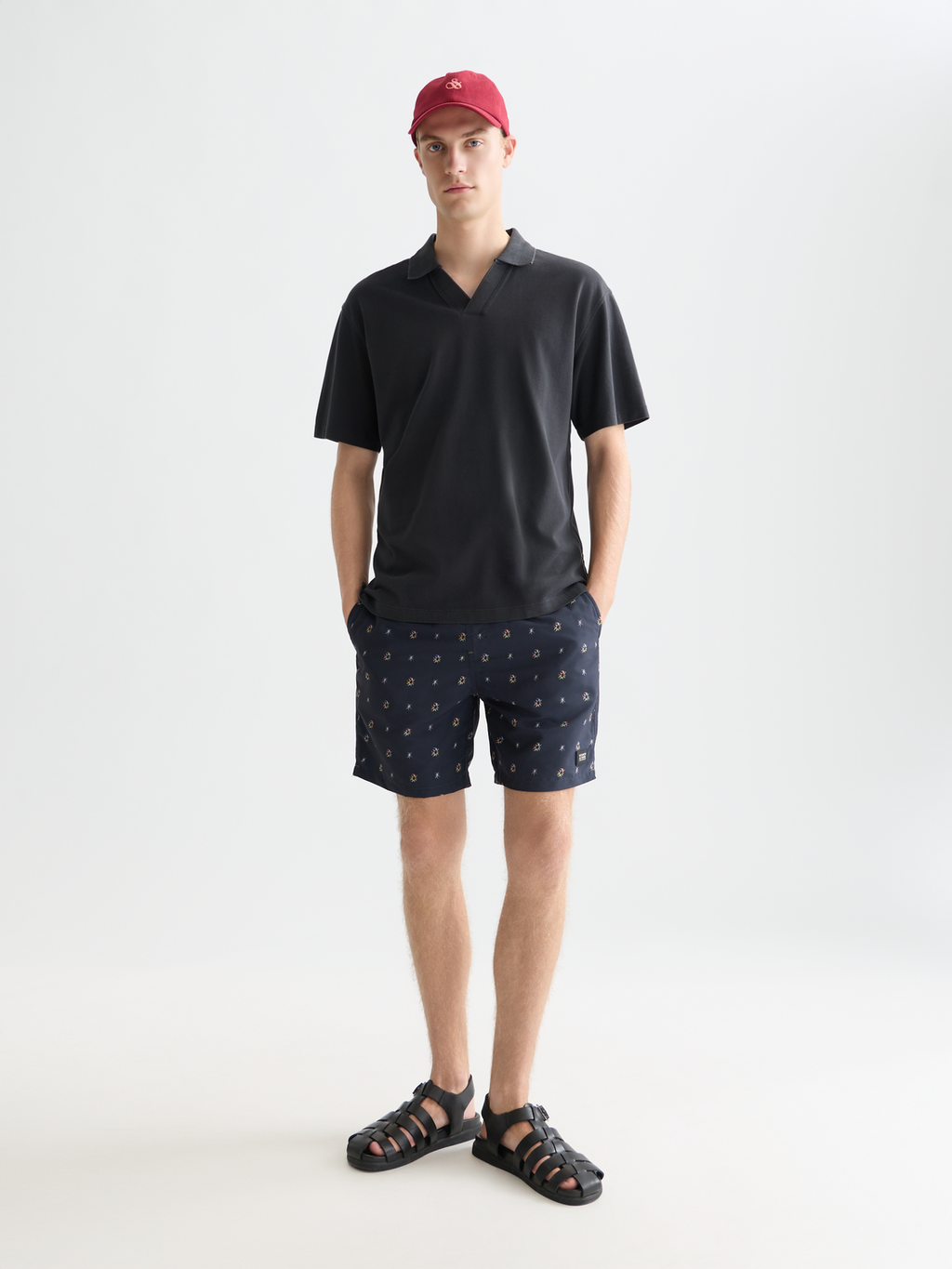 3 crosses pique relaxed polo