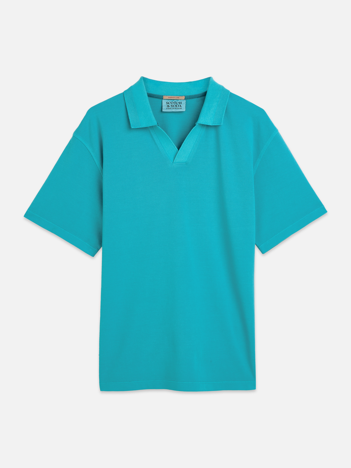 3 crosses pique relaxedfit garmentdyed polo