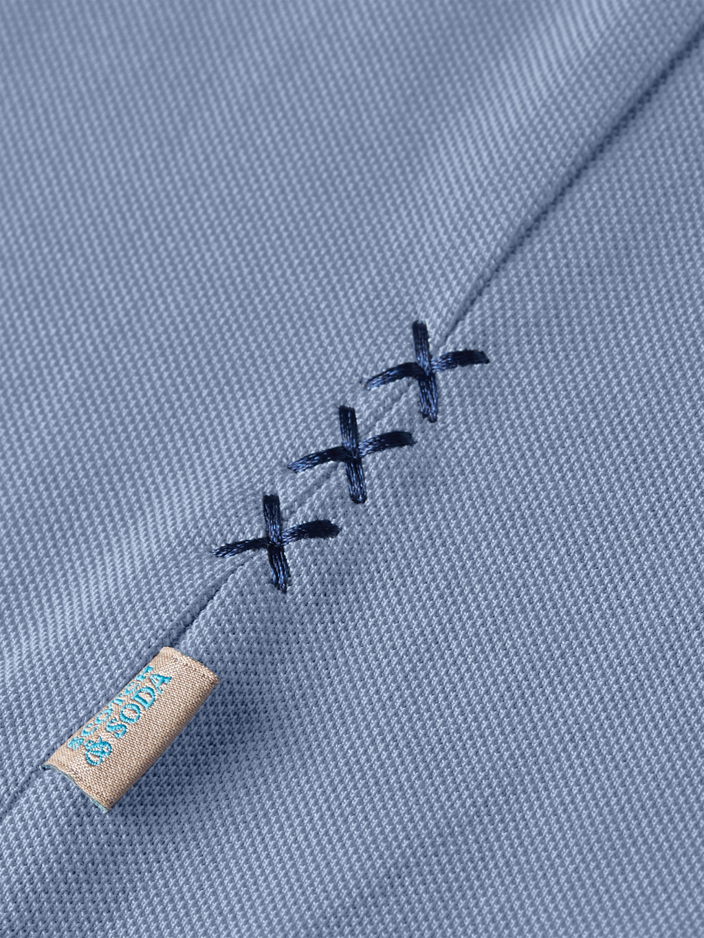 3 crosses pique relaxedfit garmentdyed polo