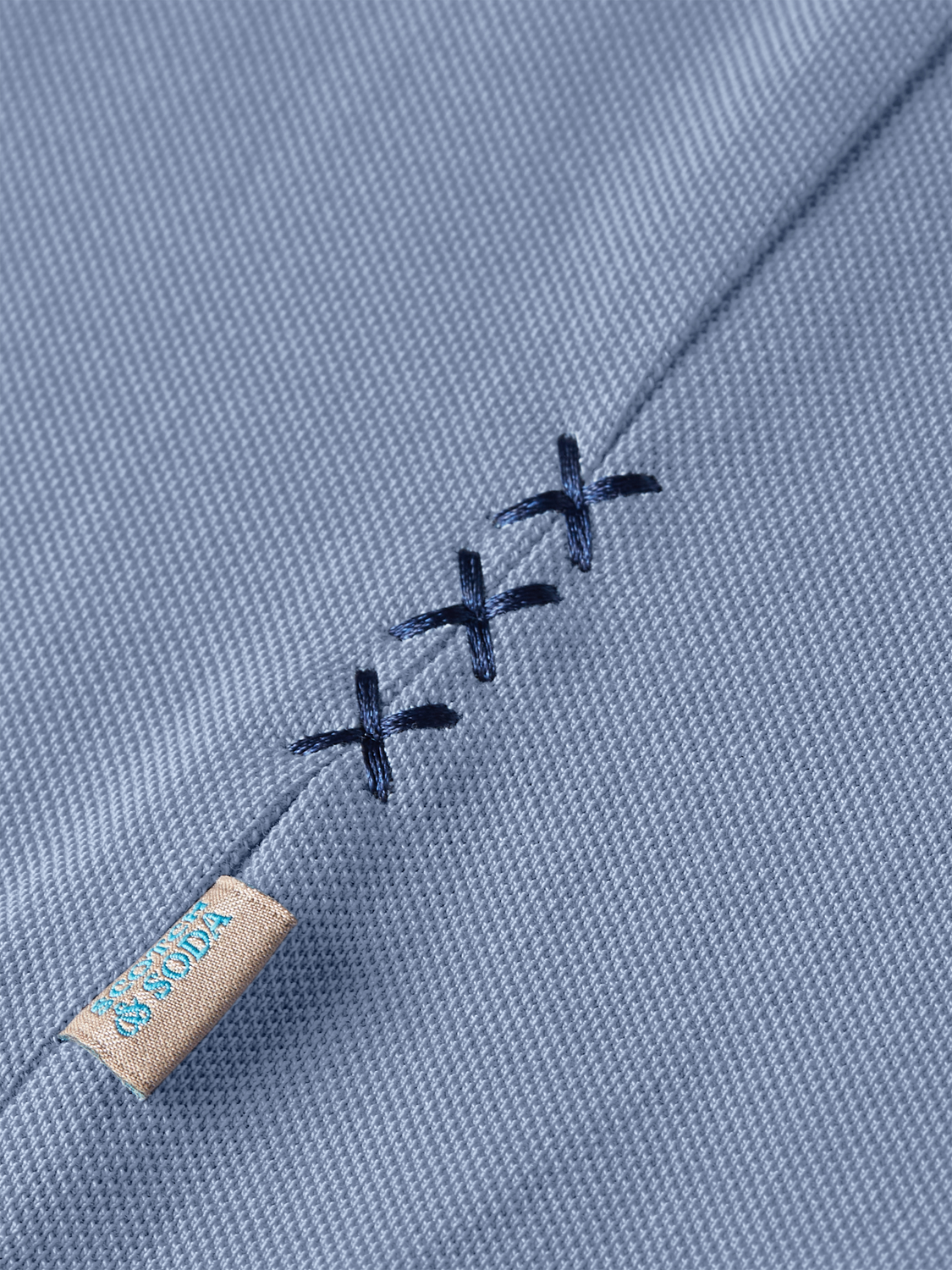 3 crosses pique relaxedfit garmentdyed polo