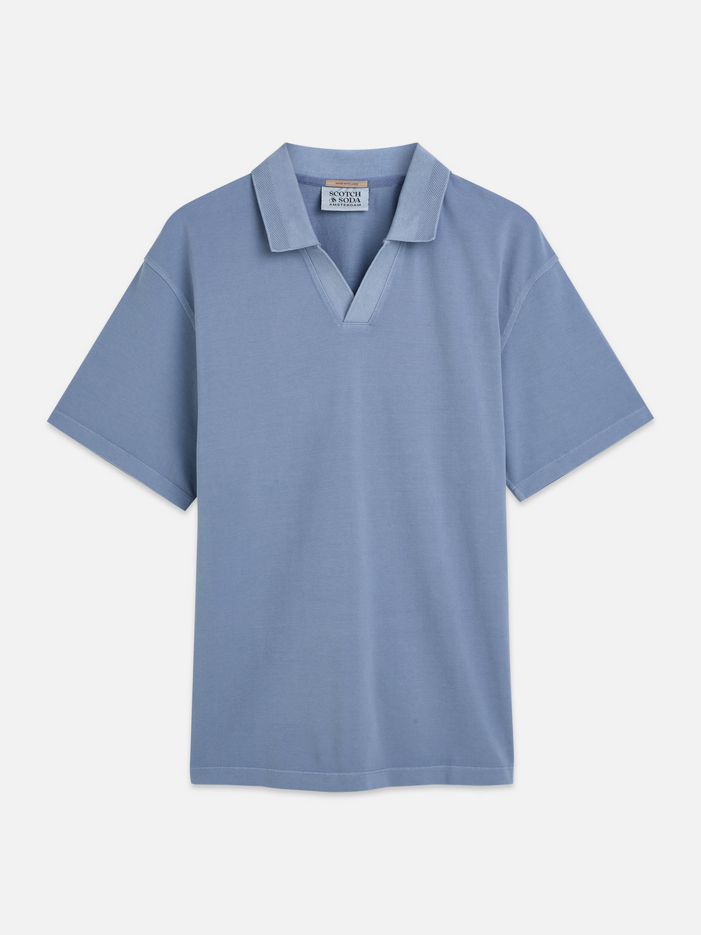 3 crosses pique relaxedfit garmentdyed polo