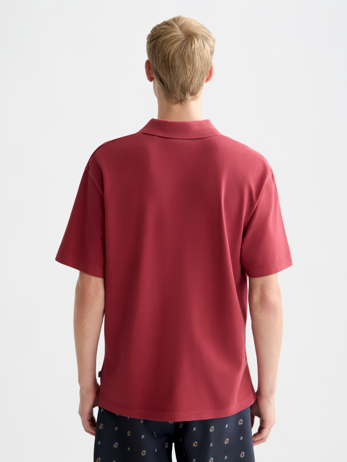 3 crosses pique relaxedfit garmentdyed polo