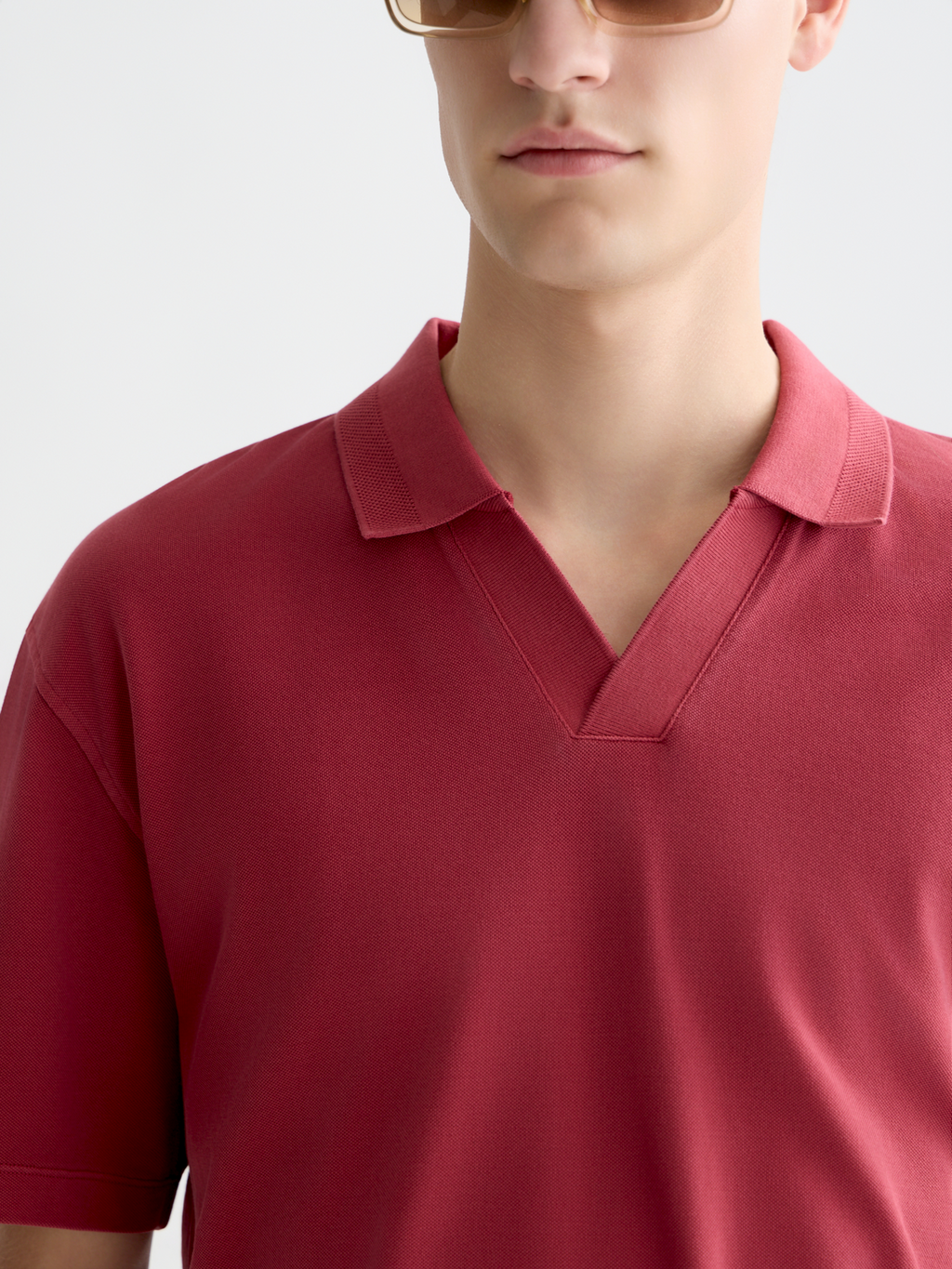 3 crosses pique relaxedfit garmentdyed polo