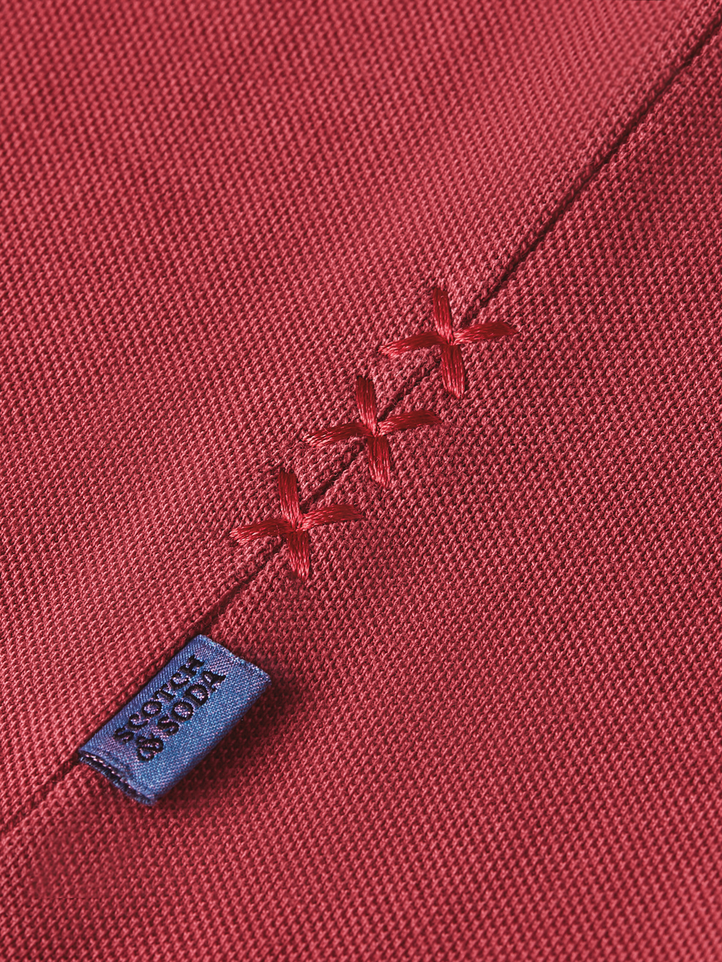 3 crosses pique relaxedfit garmentdyed polo