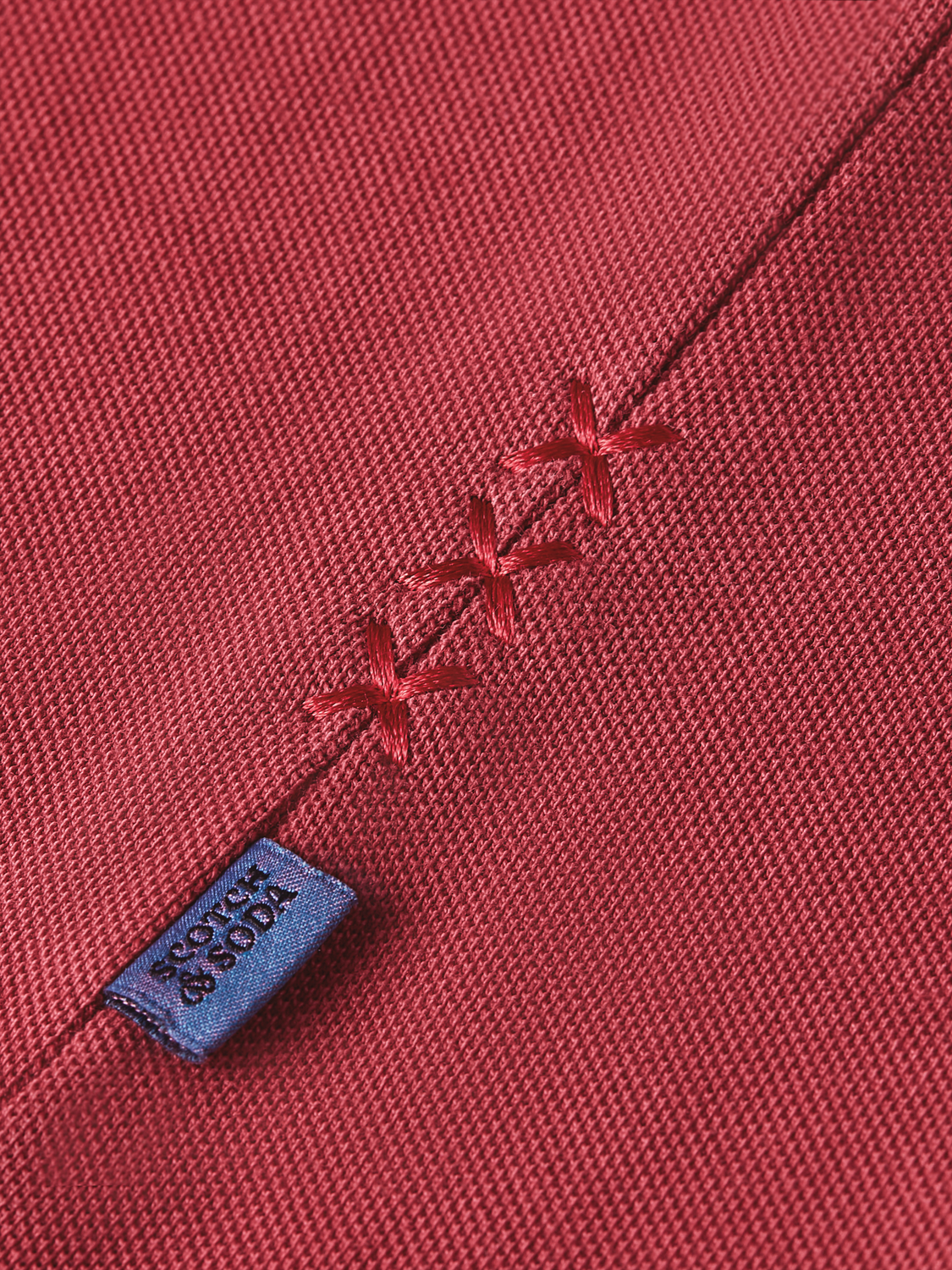 3 crosses pique relaxedfit garmentdyed polo