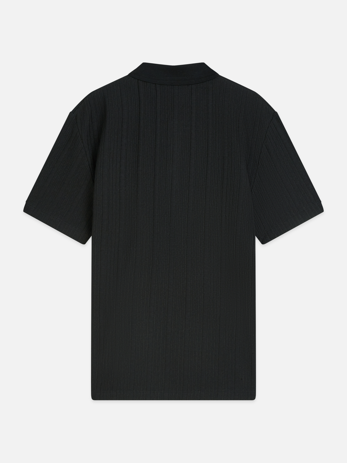 Structured ribbed relaxed polo