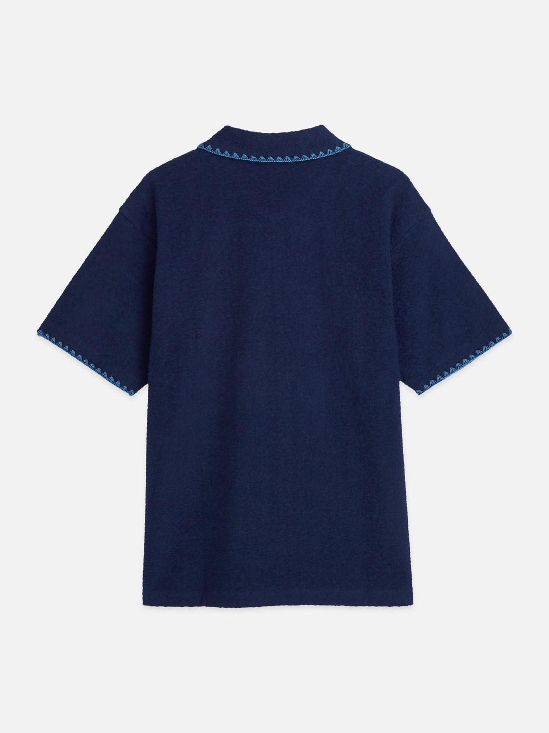 Relaxed jacquard towelling polo