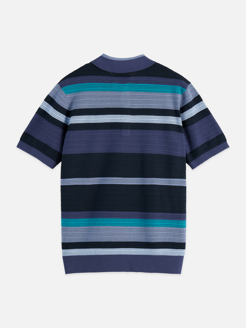 Knitted striped polo