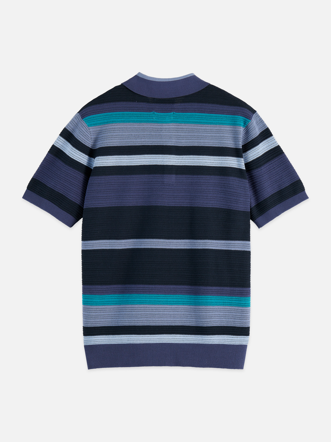 Knitted striped polo