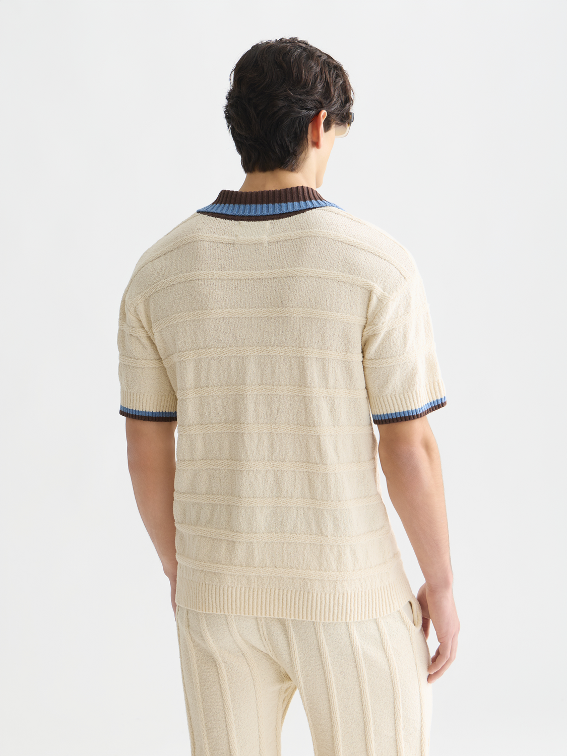 Structured knitted loose polo