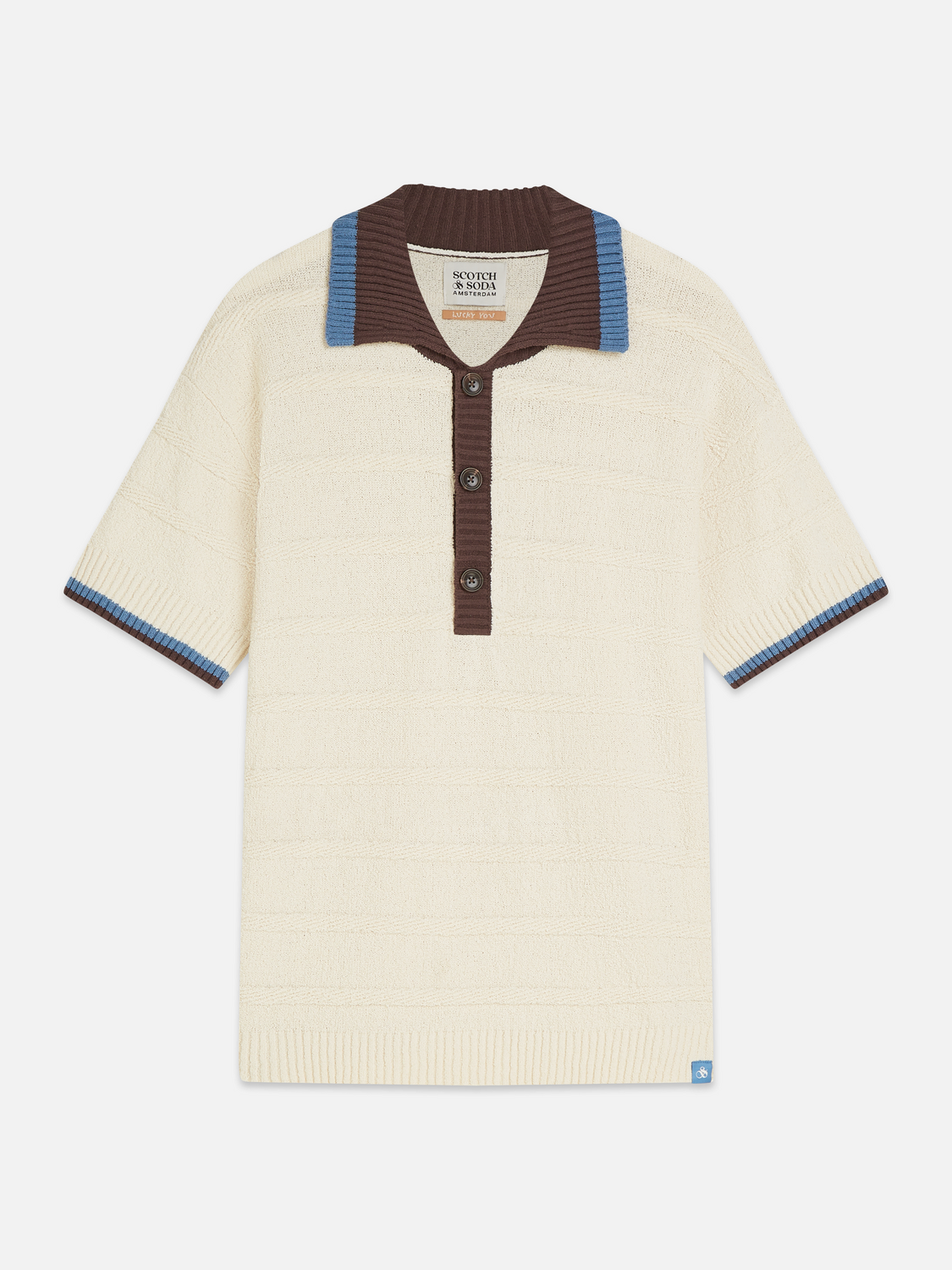 Structured knitted loose polo