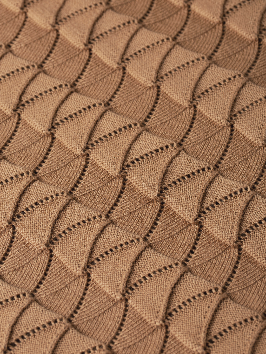 Pointelle knitted regular fit polo