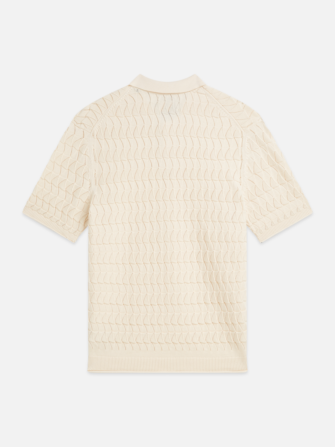 Pointelle knitted regular fit polo