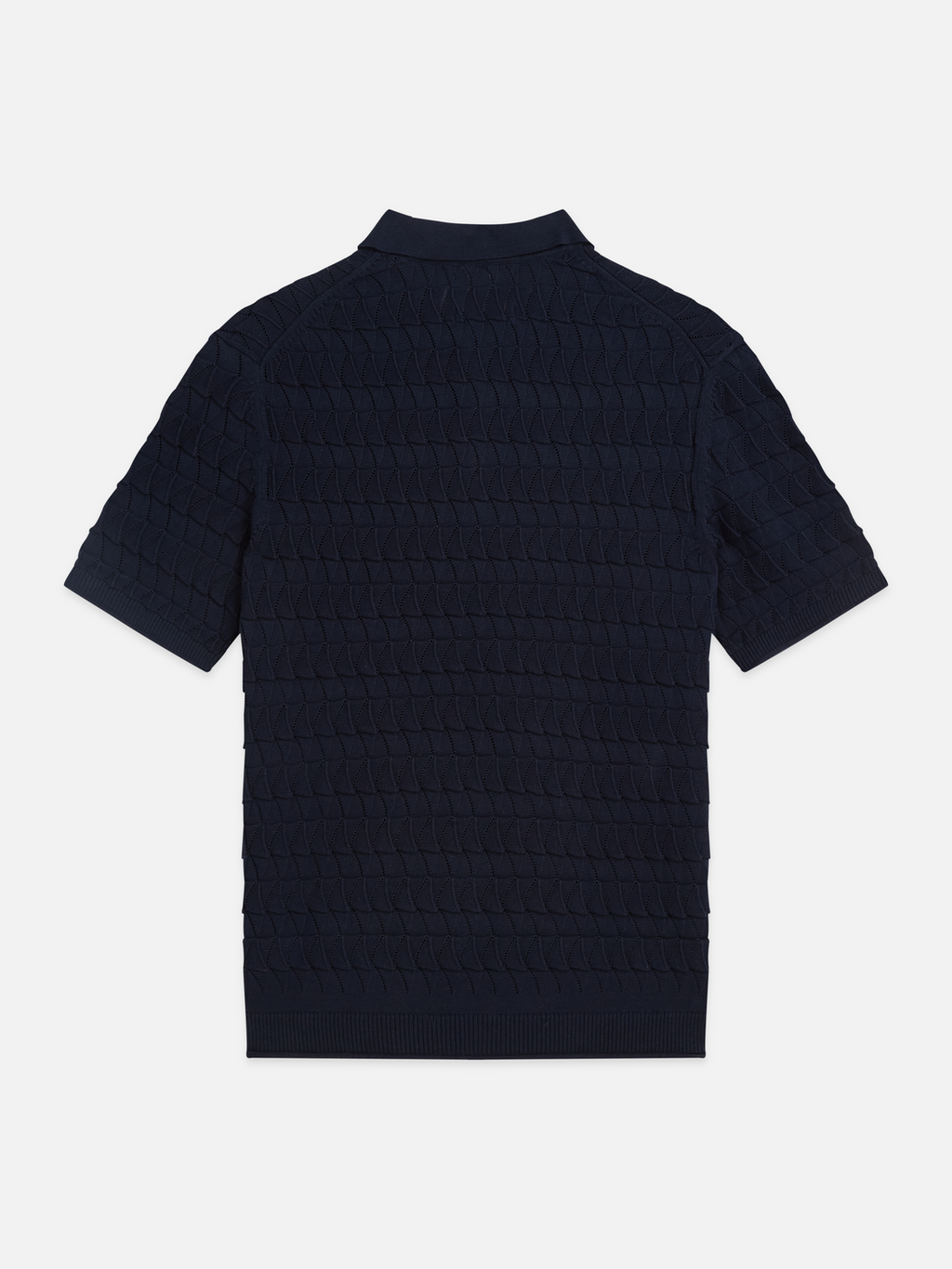 Pointelle knitted regular fit polo