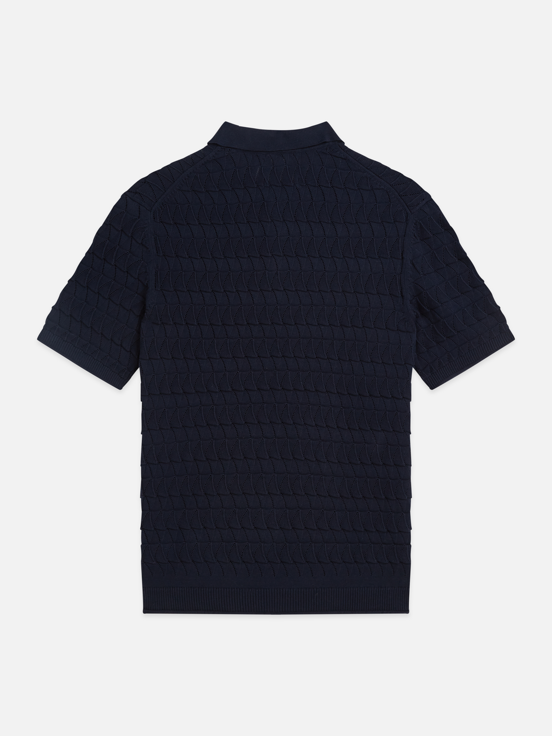 Pointelle knitted regular fit polo