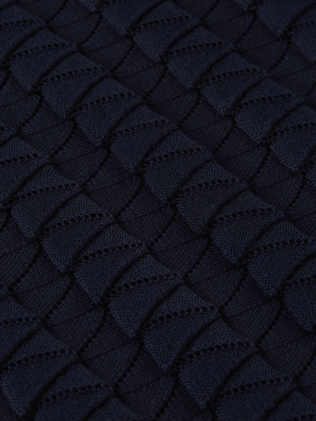 Pointelle knitted regular fit polo