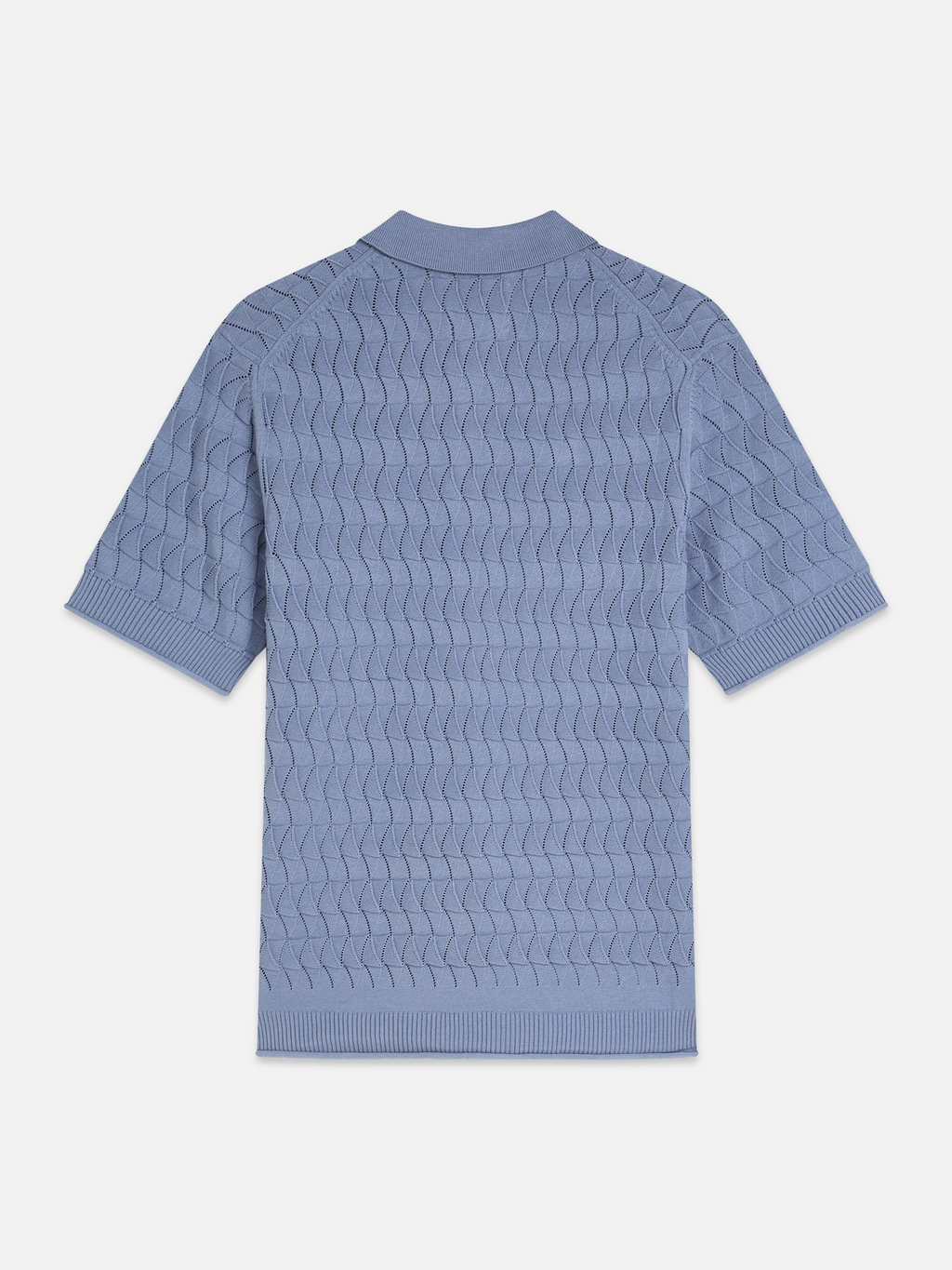 Pointelle knitted regular fit polo