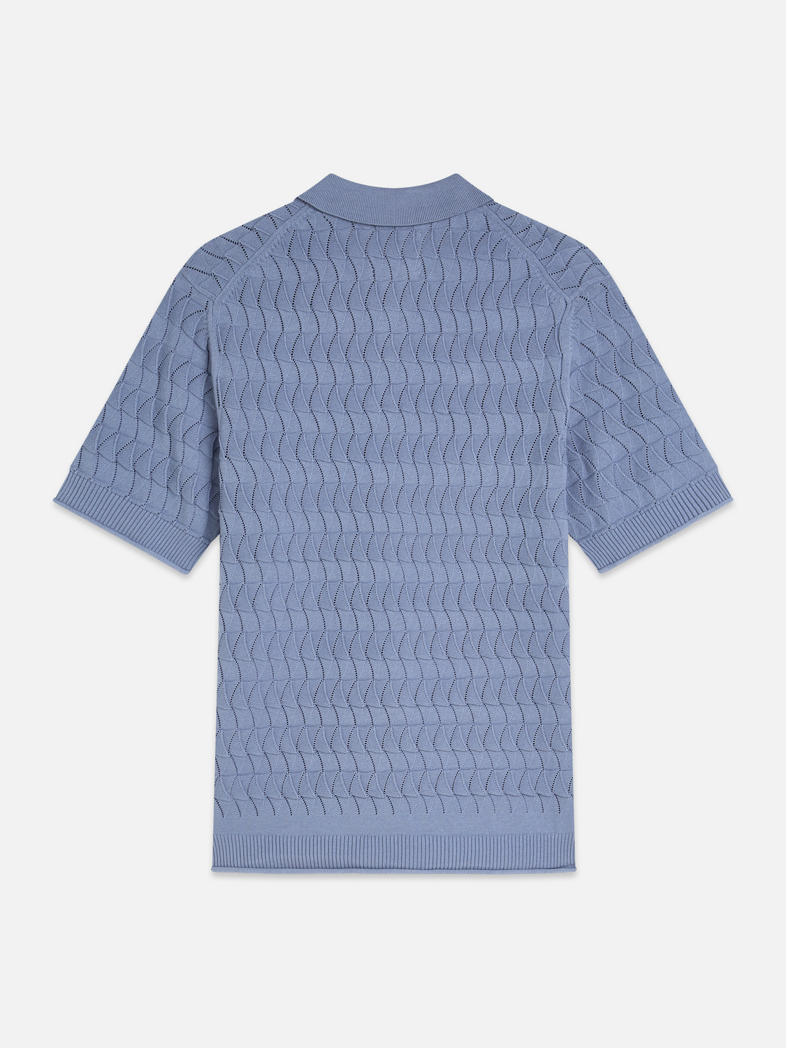 Pointelle knitted regular fit polo