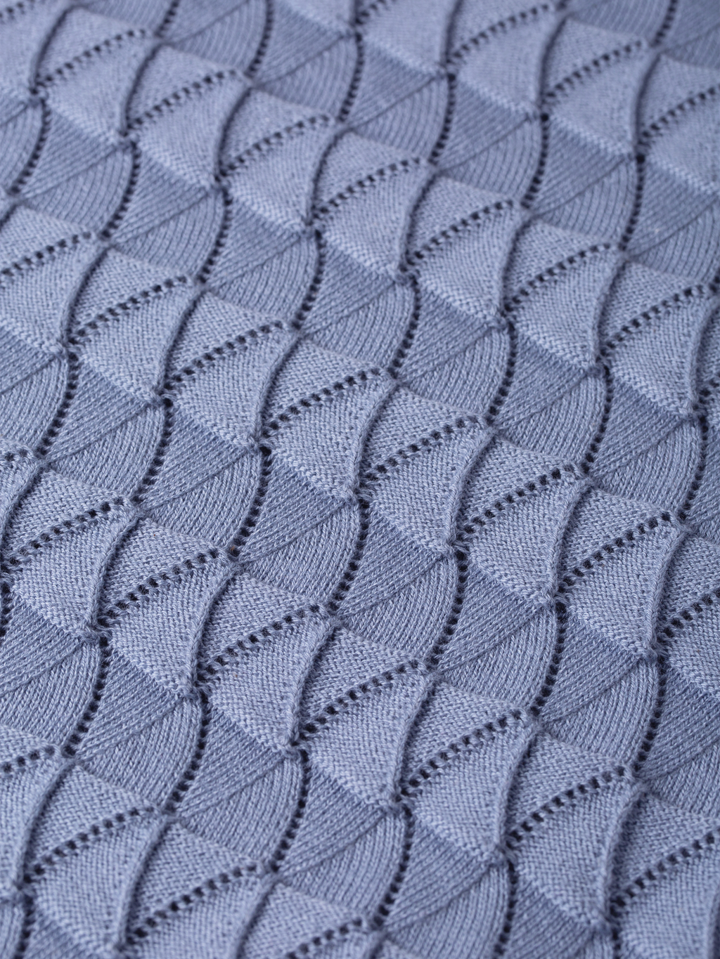 Pointelle knitted regular fit polo