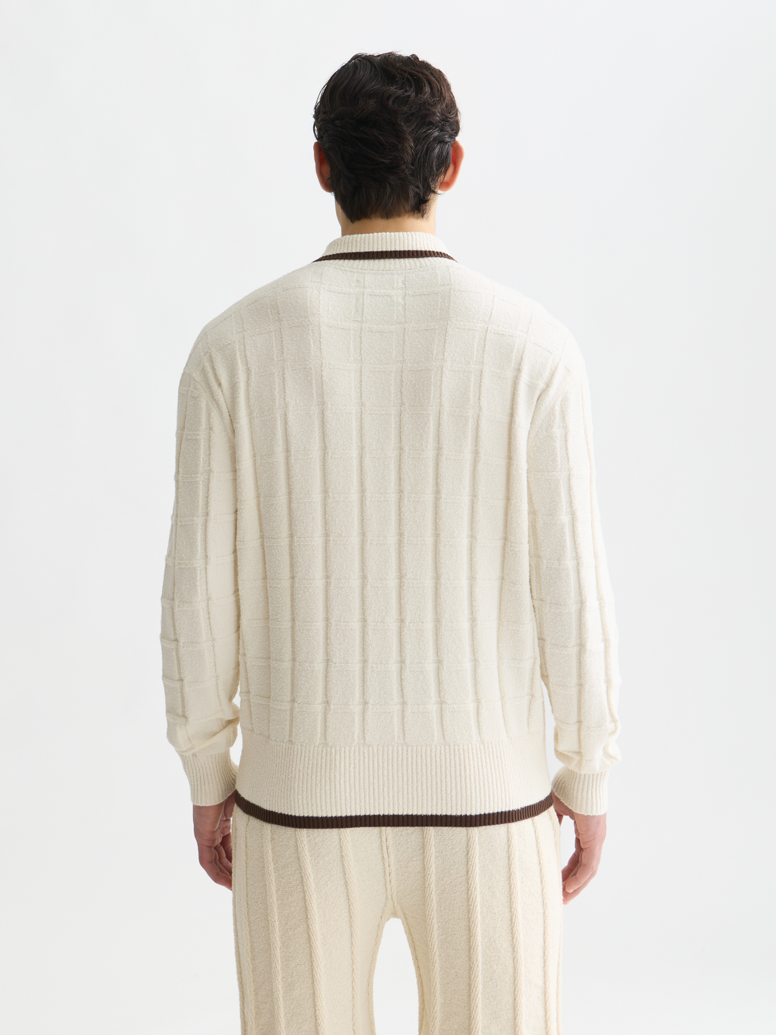 Structured boucle cardigan