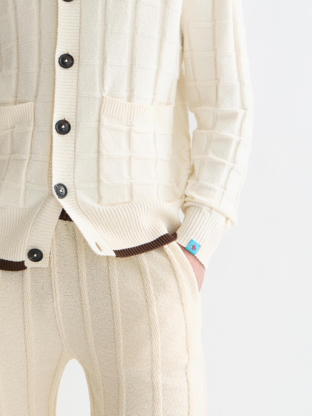 Structured boucle cardigan