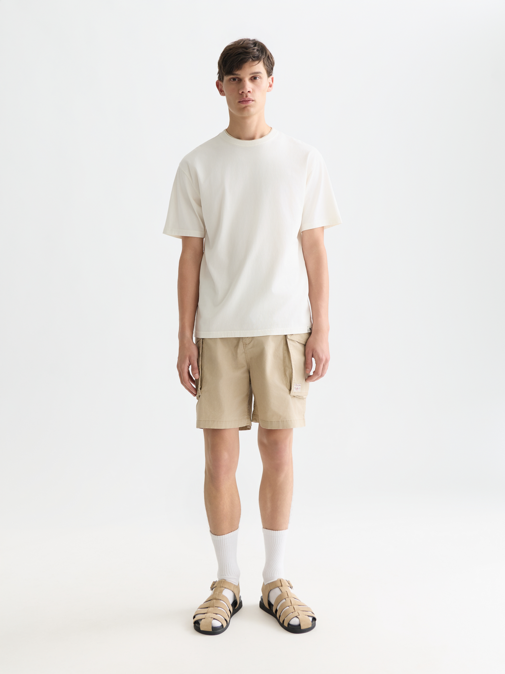 3 crosses garmentdyed relaxed fit T-shirt