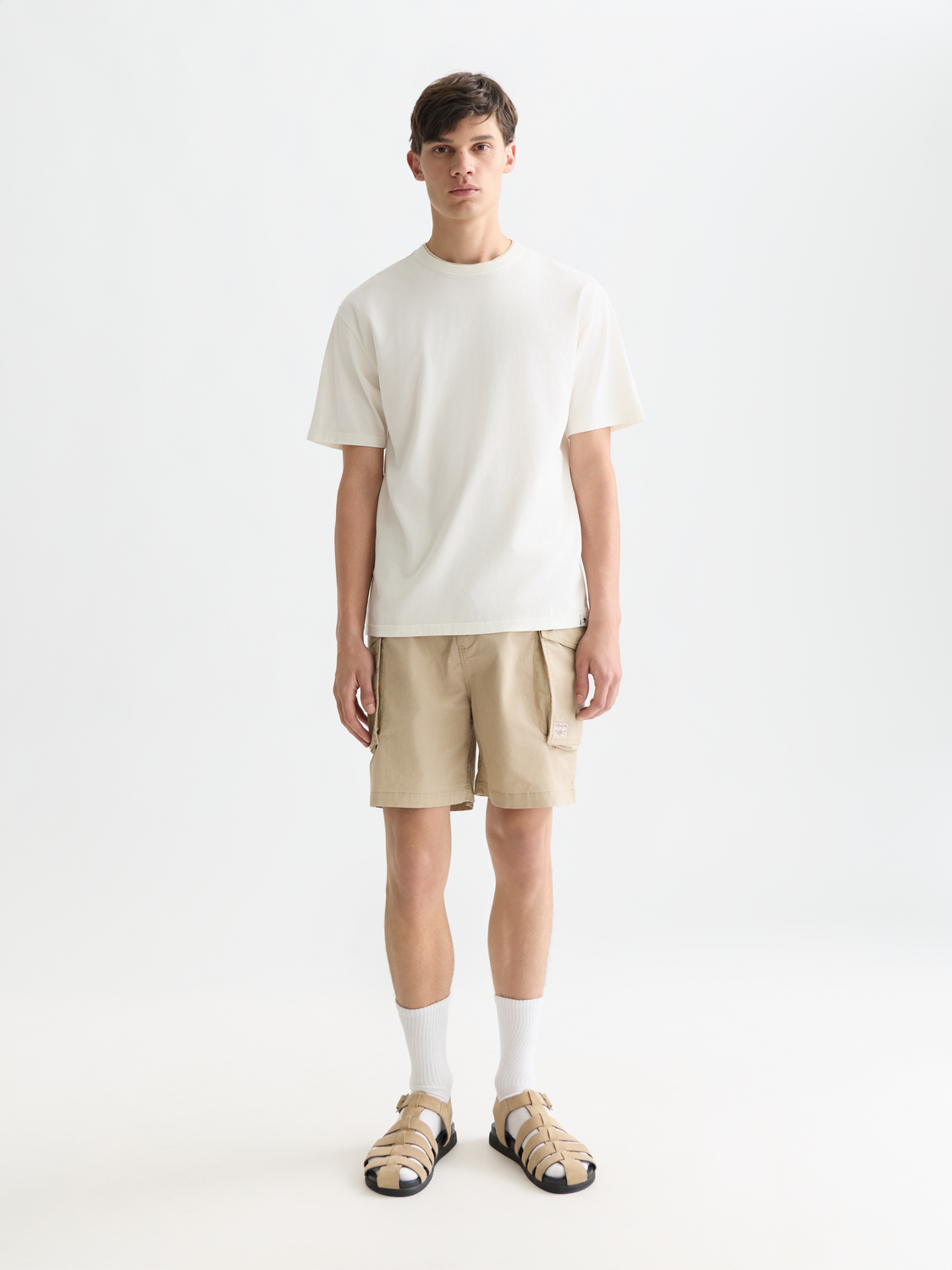 3 crosses garmentdyed relaxed fit T-shirt