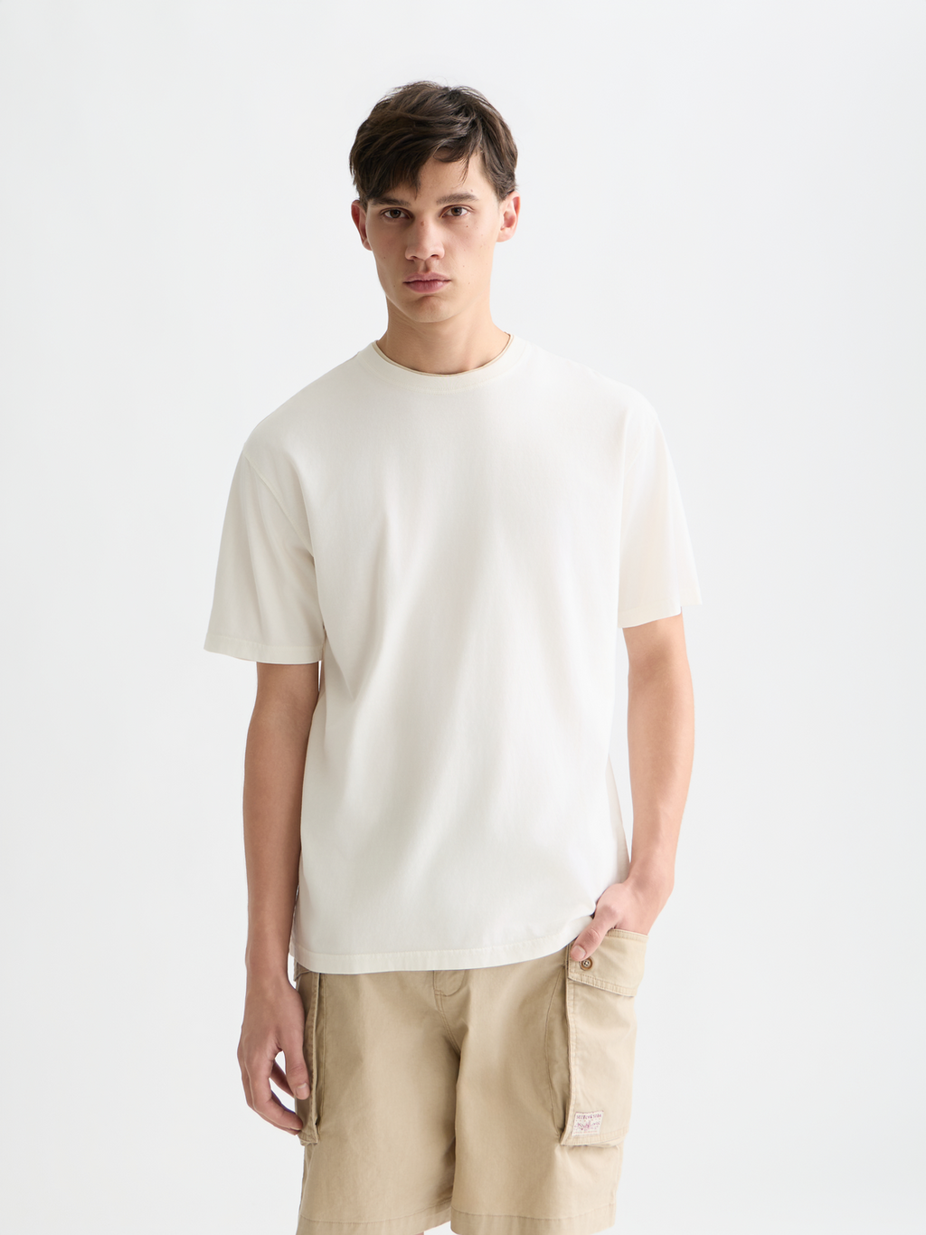 3 crosses garmentdyed relaxed fit T-shirt
