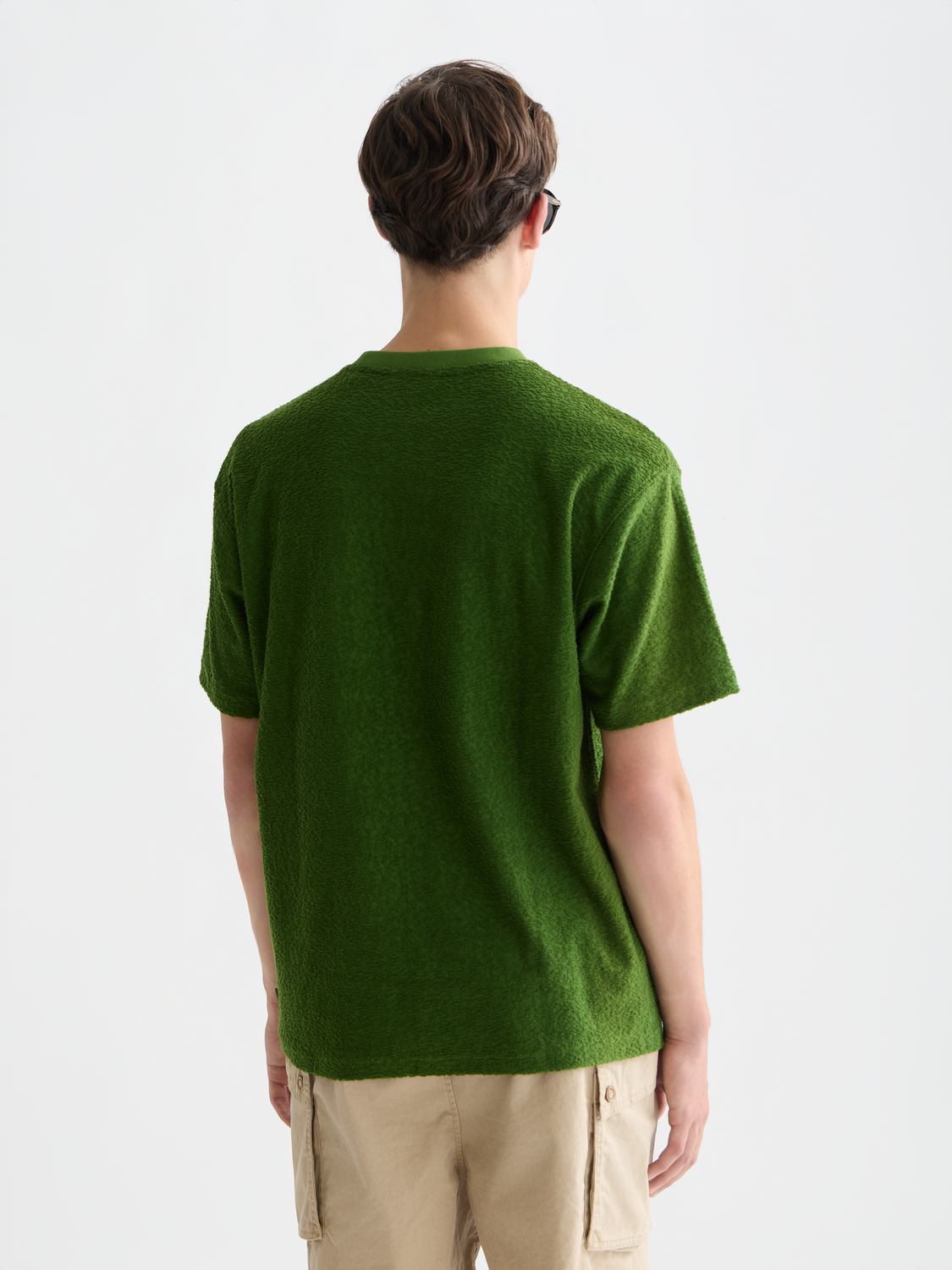 Jacquard towelling relaxed T-shirt