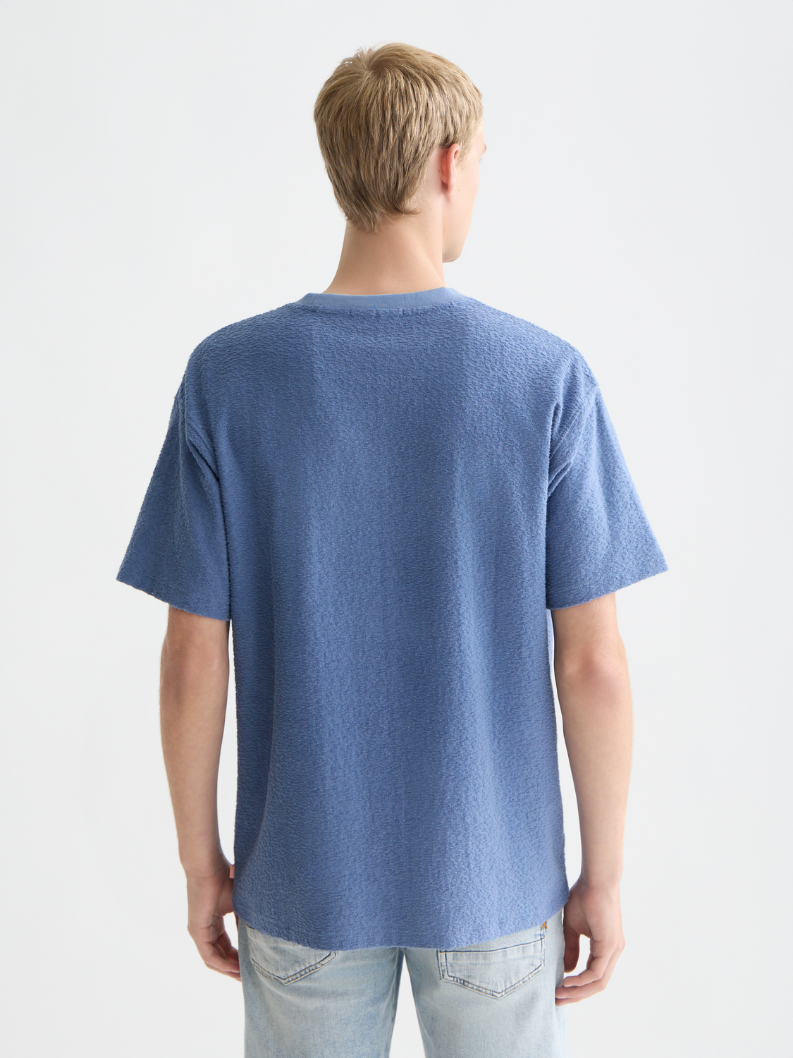 Jacquard towelling relaxed T-shirt
