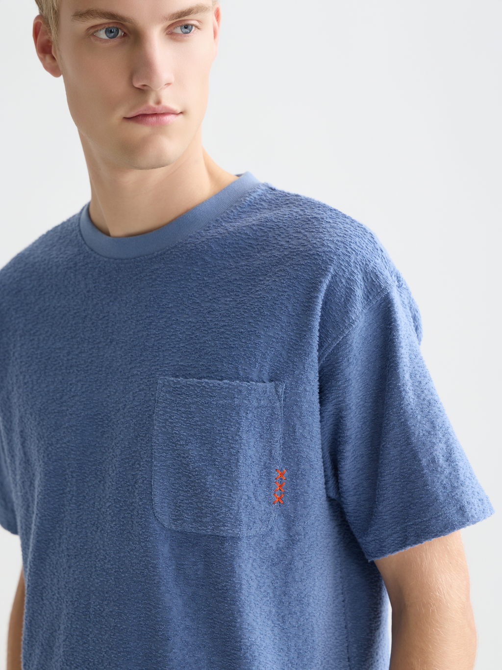 Jacquard towelling relaxed T-shirt
