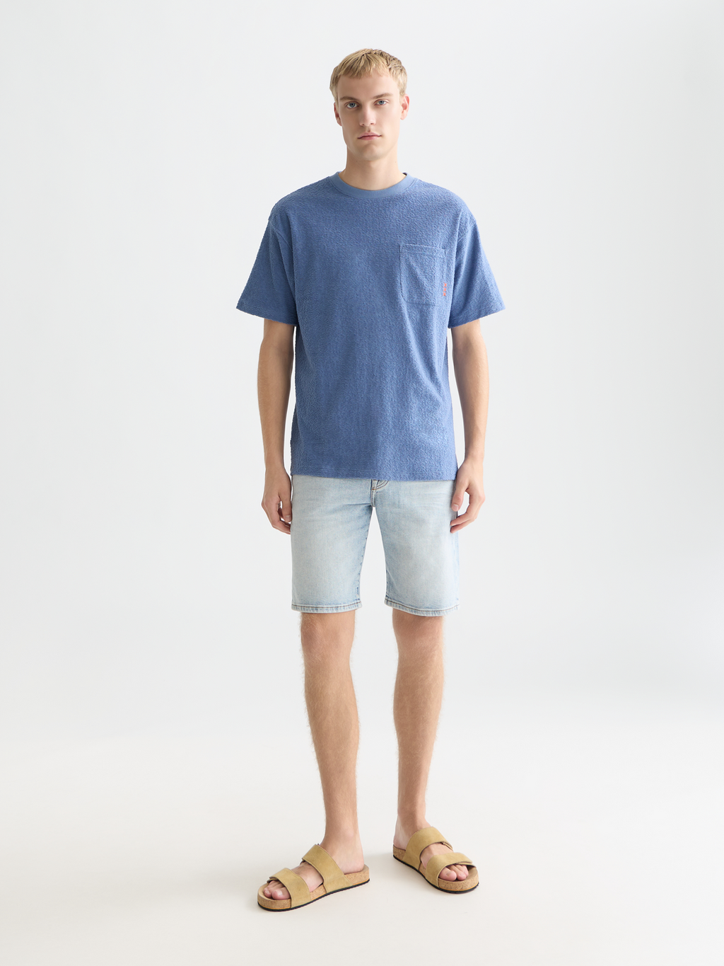 Jacquard towelling relaxed T-shirt
