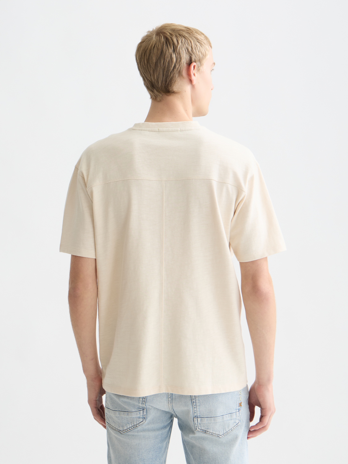 Slubyarn chest pocket artwork relaxed fit T-shirt