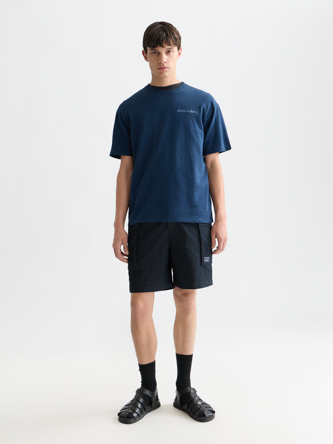 Slubyarn chest pocket artwork relaxed fit T-shirt