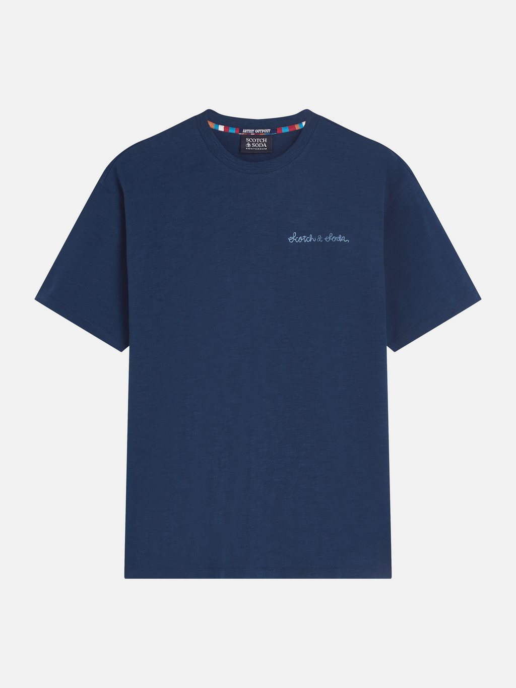 Slubyarn chest pocket artwork relaxed fit T-shirt