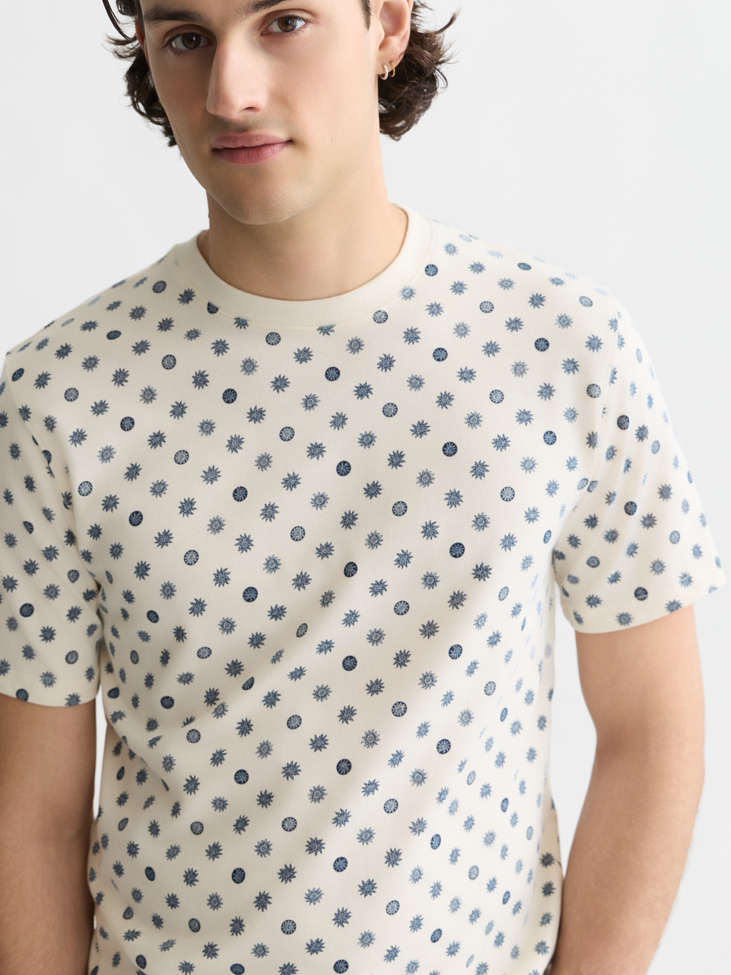 Micro-printed regular-fit T-shirt