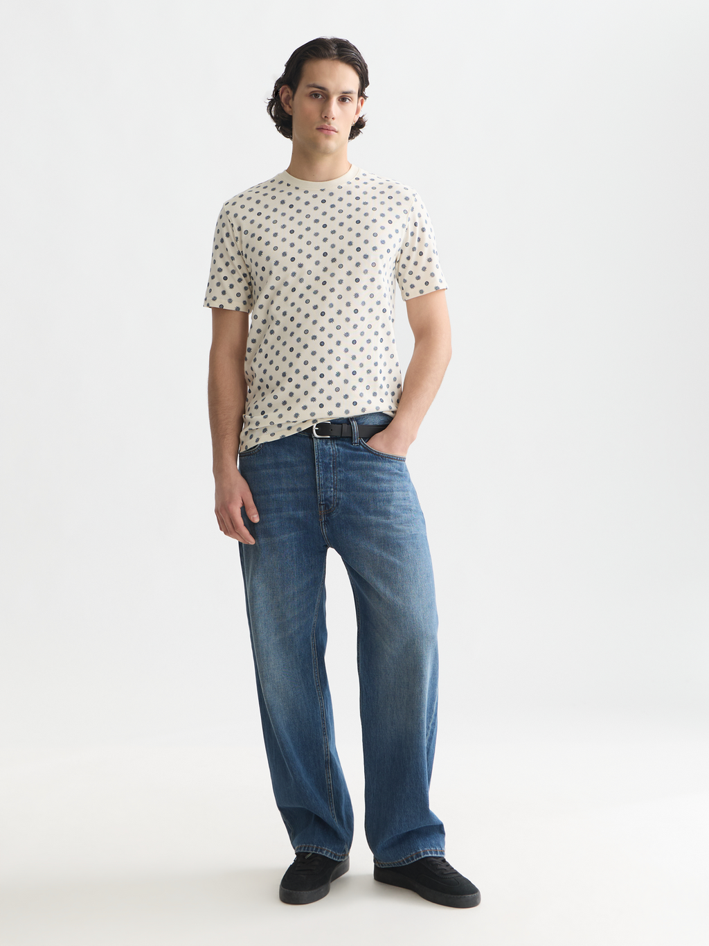 Micro-printed regular-fit T-shirt