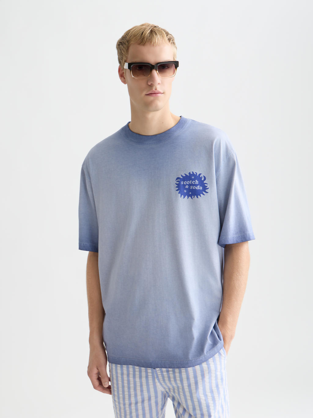 artwork loose dyed T-shirt