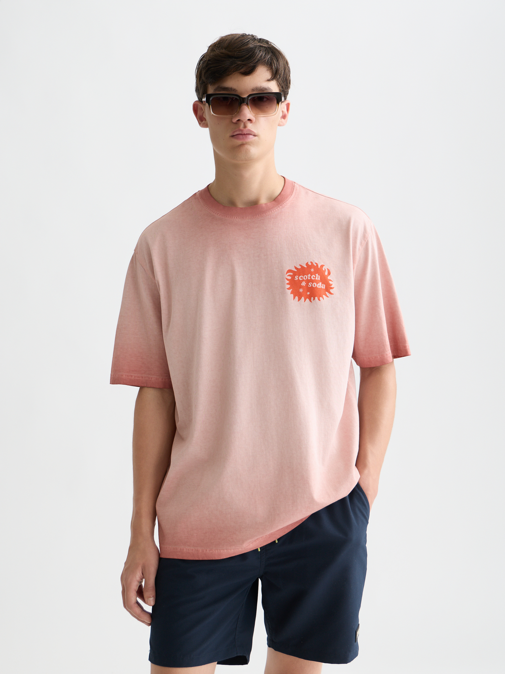 artwork loose dyed T-shirt