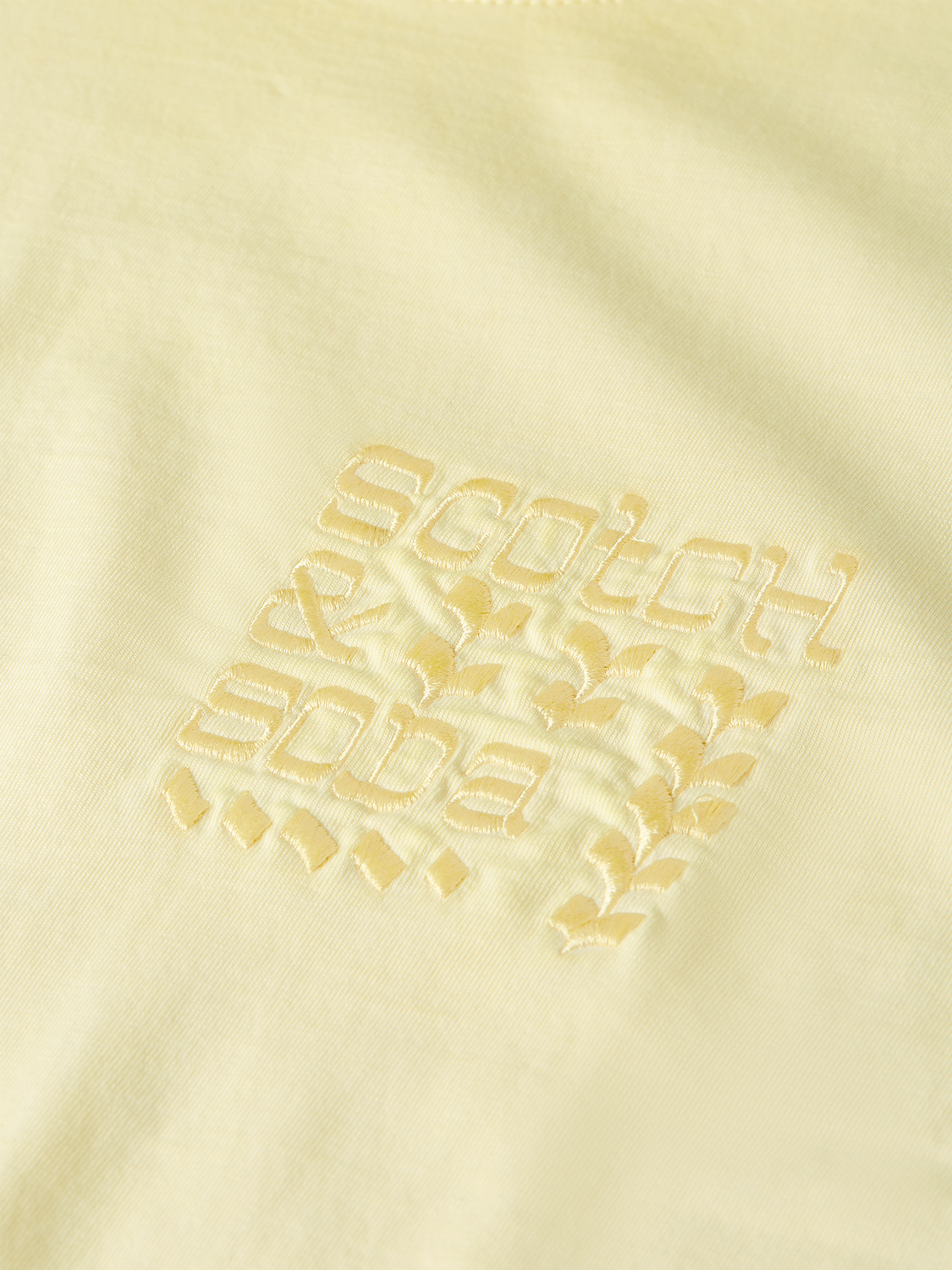 Embroidered artwork relaxedfit garmentdyed Tshirt