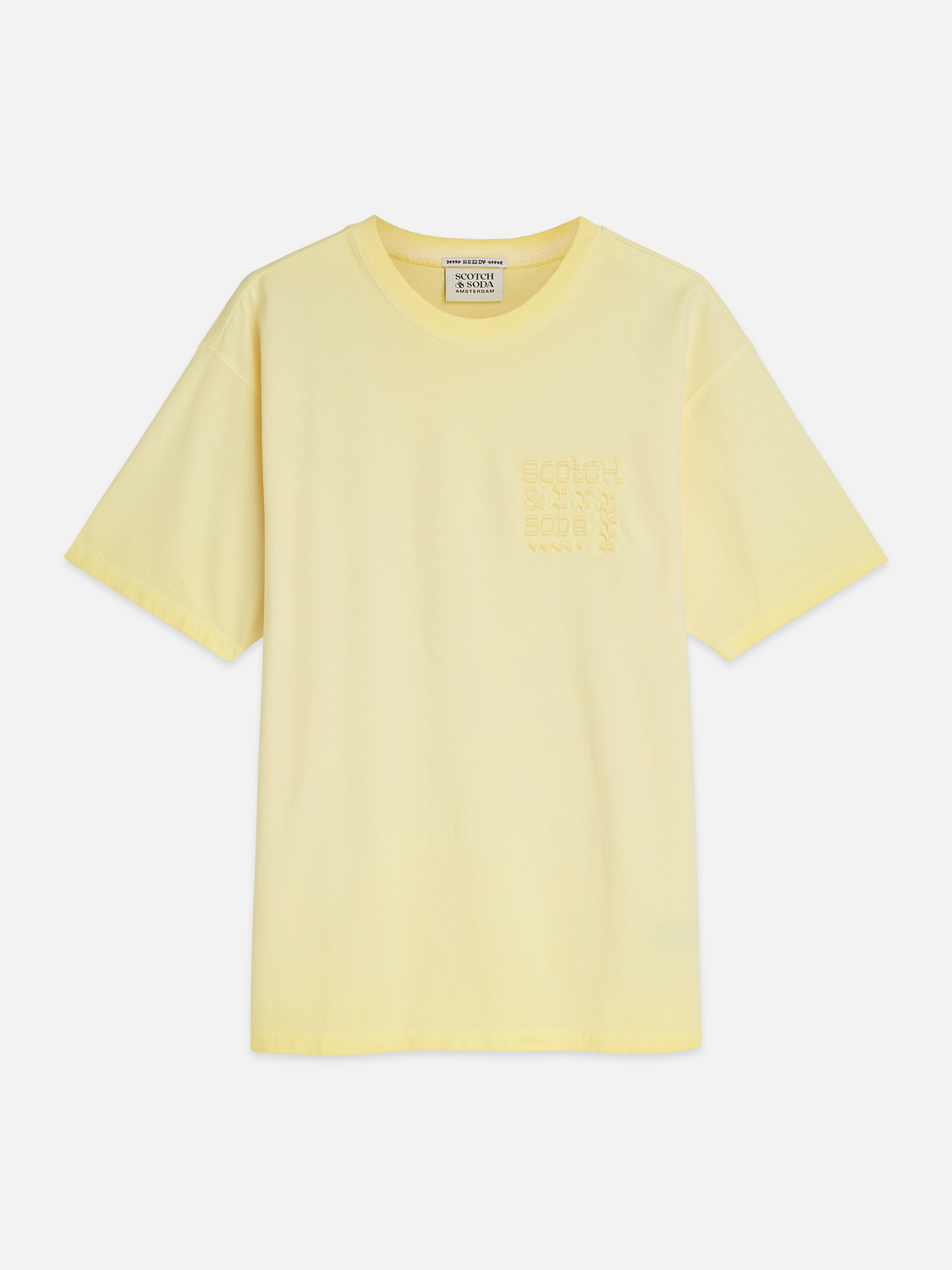 Embroidered artwork relaxedfit garmentdyed Tshirt