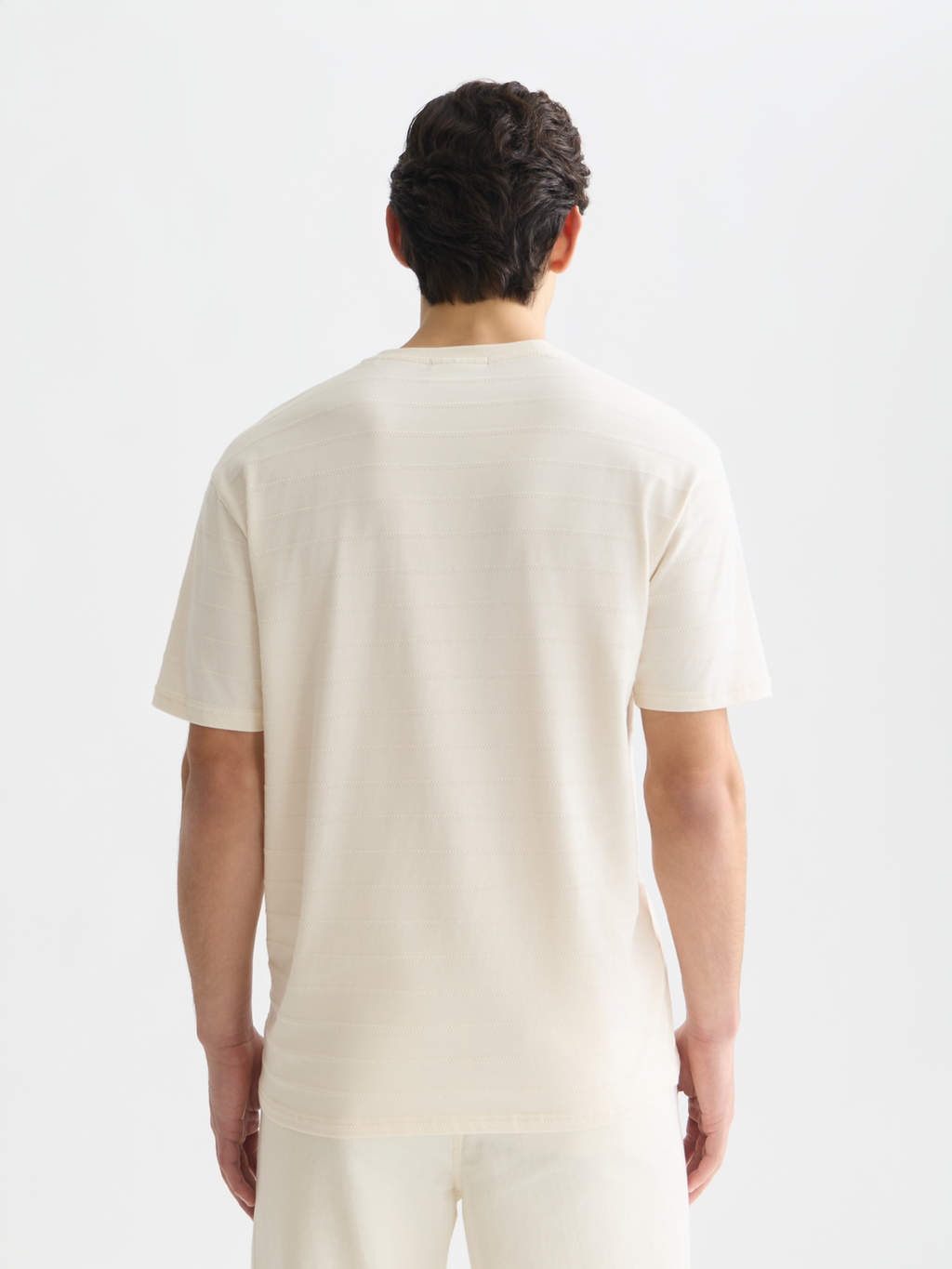 Structured jacquard relaxed-fit T-shirt