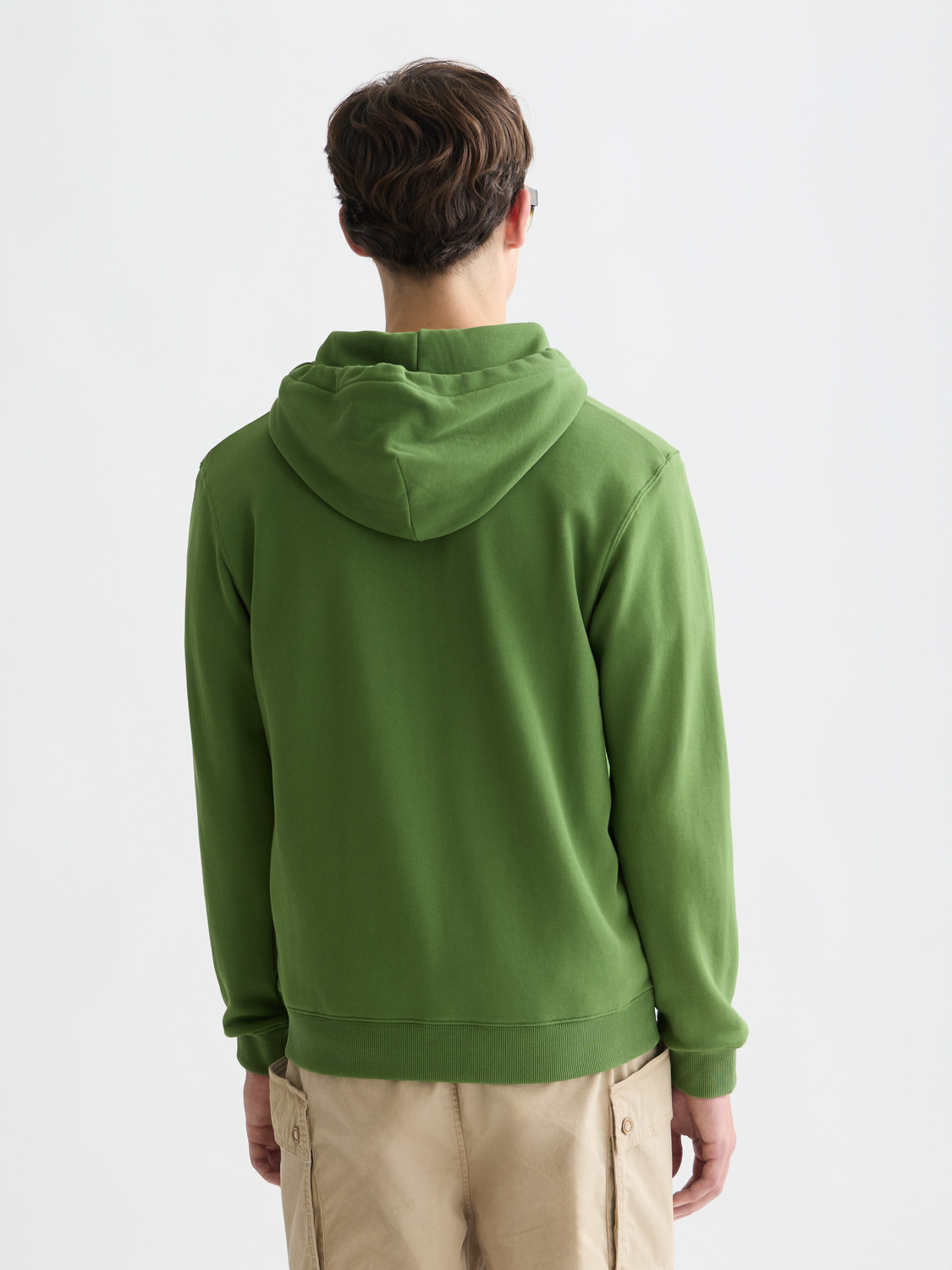 Logo badge regularfit zipthrough hoodie