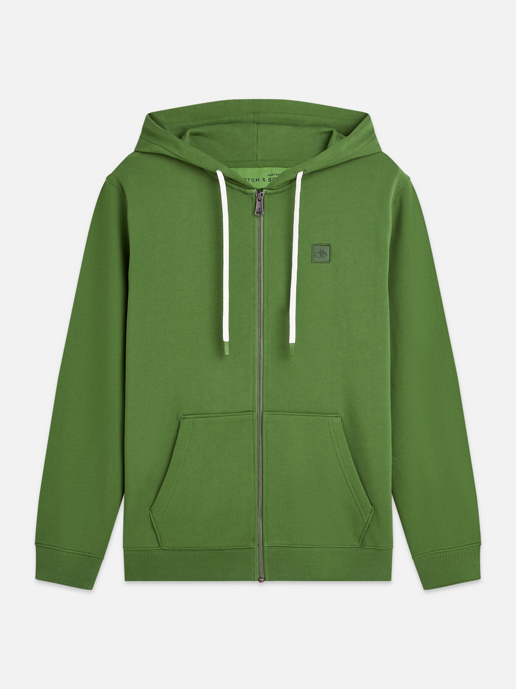 Logo badge regularfit zipthrough hoodie