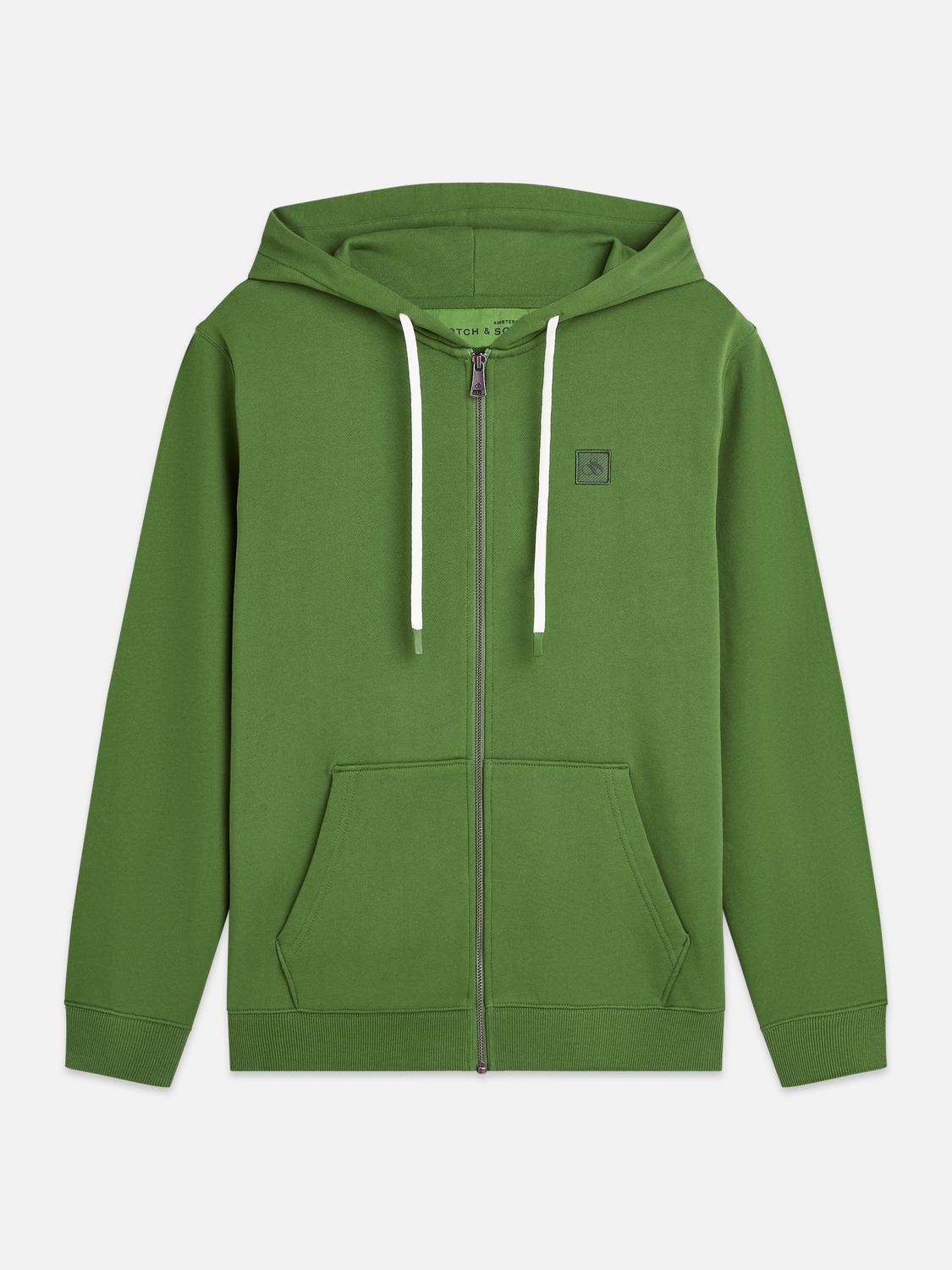 Logo badge regularfit zipthrough hoodie