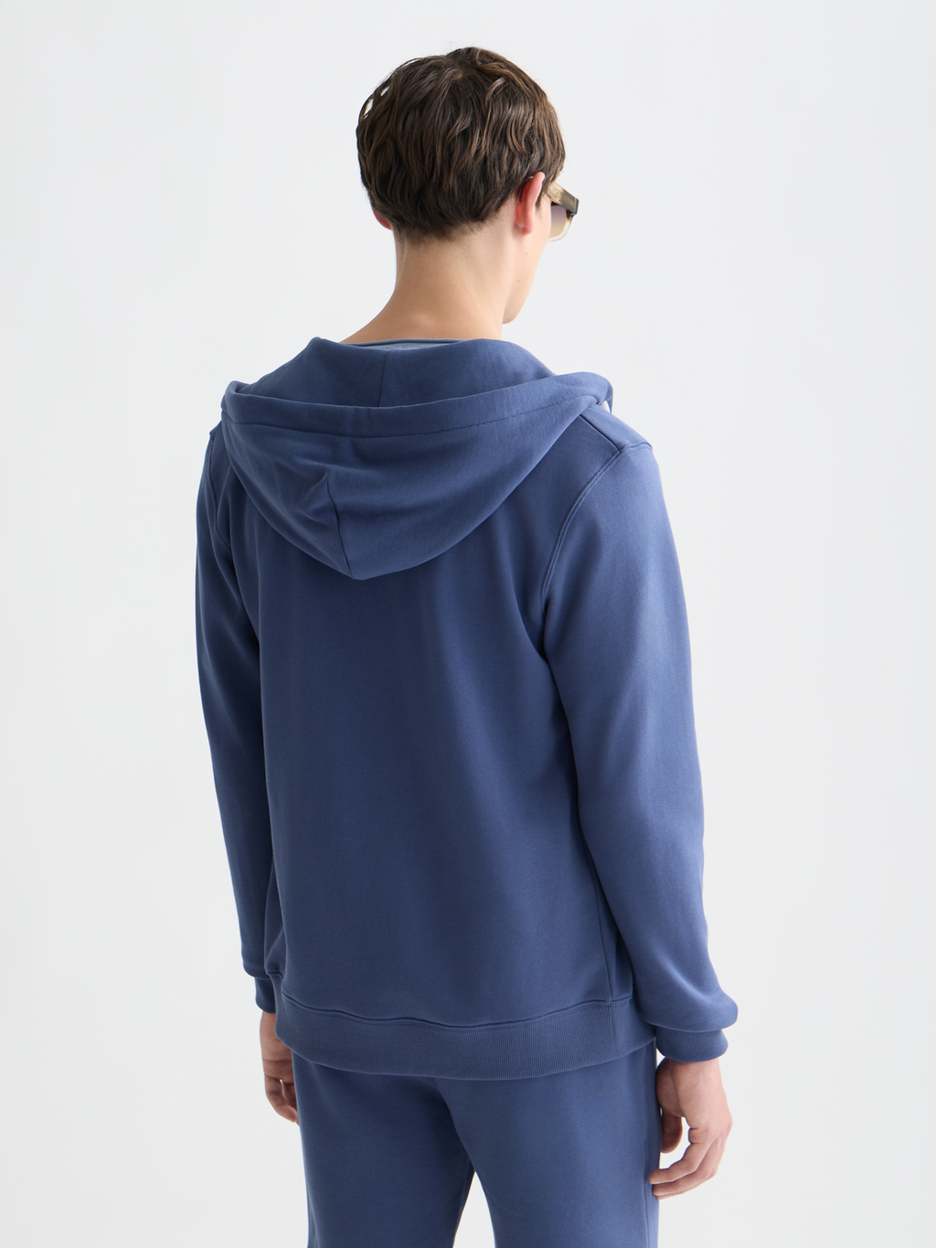 Logo badge regularfit zipthrough hoodie