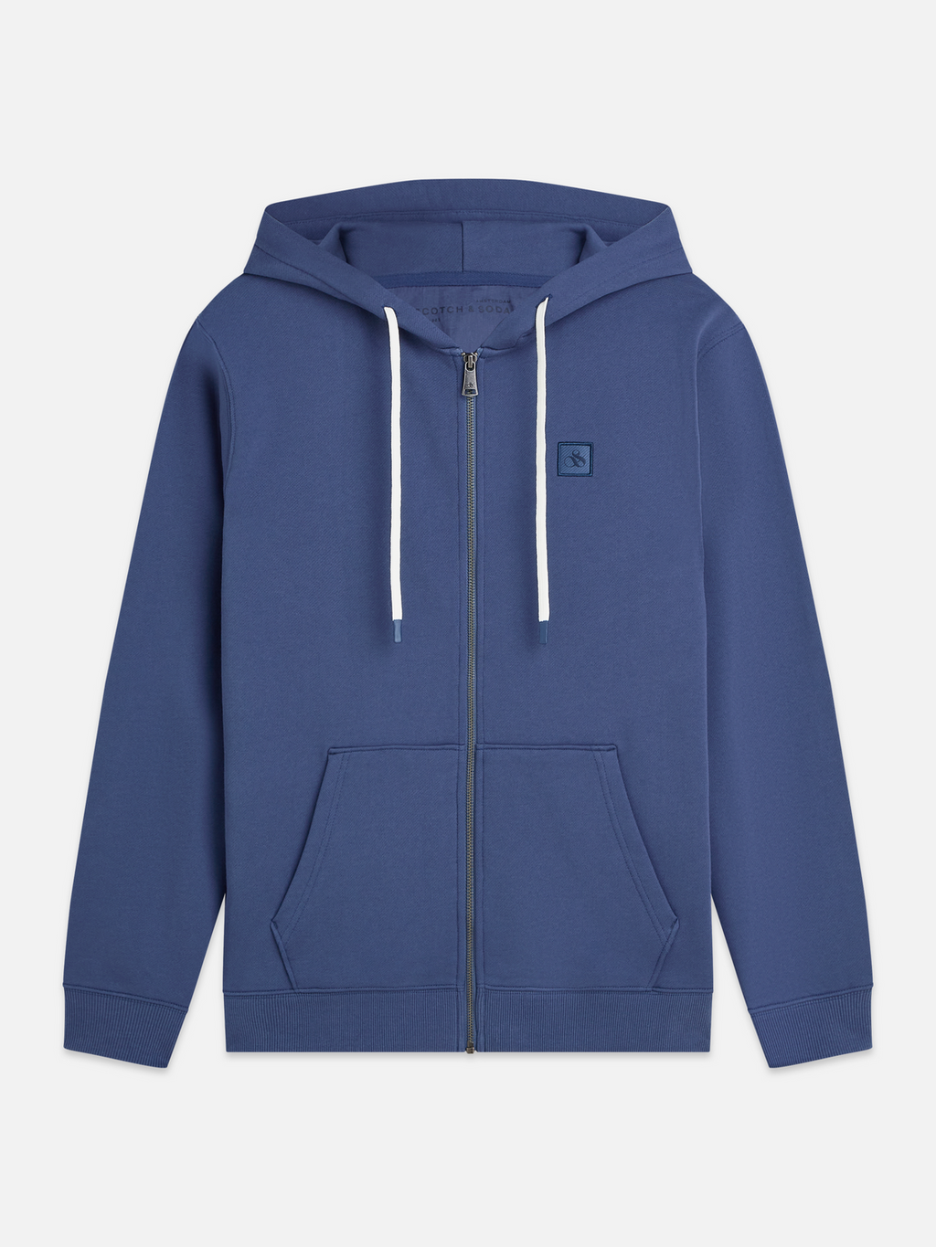 Logo badge regularfit zipthrough hoodie