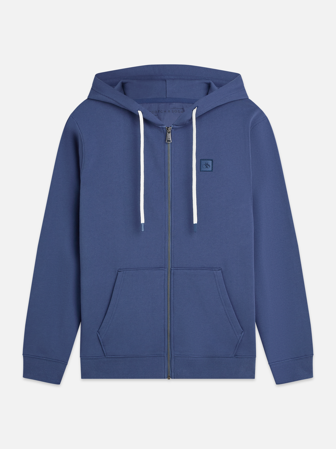 Logo badge regularfit zipthrough hoodie