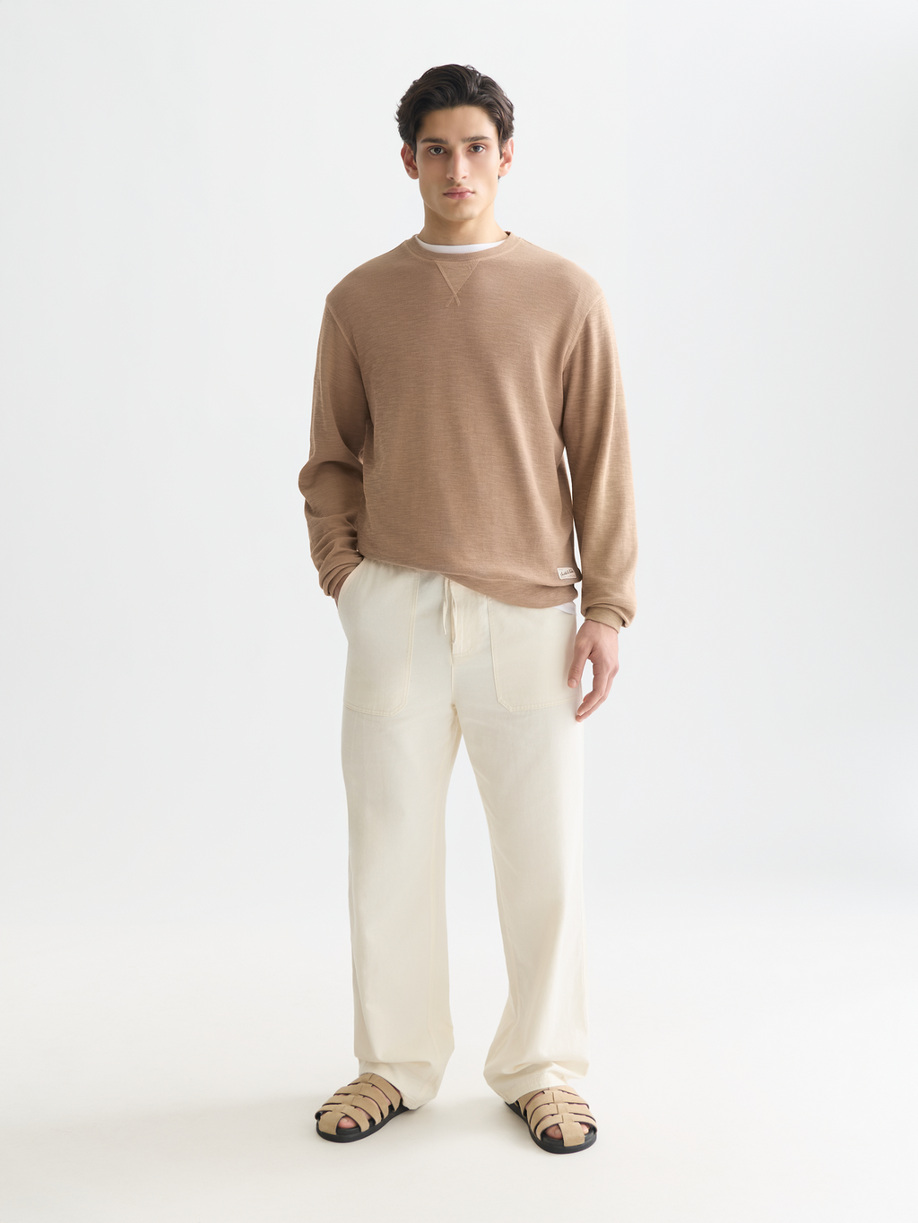 Garment-dyed sweatshirt